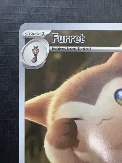Pokemon TCG: 2025 Furret 168/159-ILLUSTRATION RARE HOLO-Journey Together - Image 5