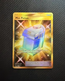 Pokemon Max Potion 164/145 Guardians Rising Gold Secret Rare Holo NM/VLP - Image 1