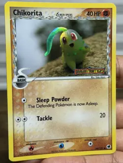 Chikorita 44/101 EX Dragon Frontiers Stamped Reverse Holo Pokemon TCG Yuka Morii - Image 3