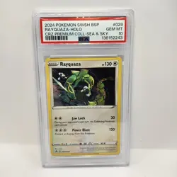 Pokemon Rayquaza Crown Zenith Sea & Sky SWSH Promo PSA 10 Gem Mint Cosmo Holo - Image 1