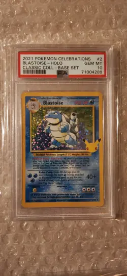2021 Pokemon Celebrations Blastoise PSA 10 Classic Collection 2/102 - Image 1