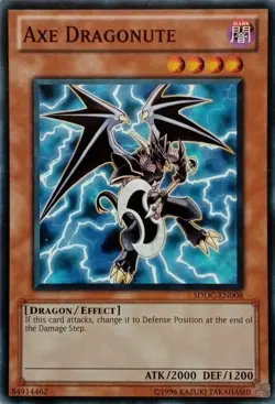 SDDC-EN008 AXE DRAGONUTE COMMON UNLIMITED EDITION YuGiOh CARD - Image 1