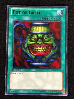 Yugioh Pot of Greed BP02-EN129 1st Rare (LP) - Image 1