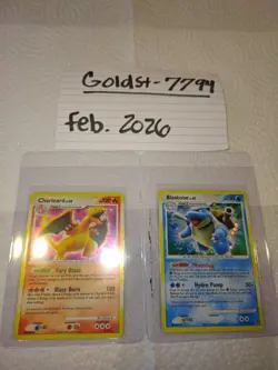 Pokemon DP Base Set 2007 Charizard & Blastoise Holo Card Lot - Image 1