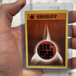 Pokemon TCG Card Shadowless Base Set Fighting Energy 97/102 Vintage Vtg LP WOTC - Image 1