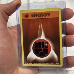 Pokemon TCG Card Shadowless Base Set Fighting Energy 97/102 Vintage Vtg LP WOTC - Image 2