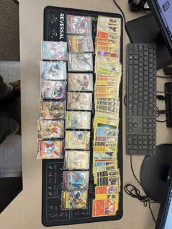 Pokemon Cards Collection Lot Of 55 Cards! 40 Holo Cards And 16 Rare V Cards - Image 1