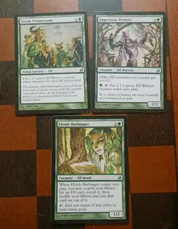 Mtg Elvish Promenade, Imperious Perfect, Elvish Harbinger.. Lorwyn Elves LP/NM - Image 1
