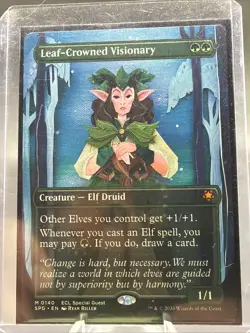 Leaf-Crowned Visionary (Borderless) Special Guests Magic the gathering MTG - Image 2