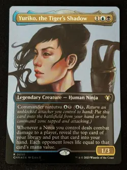 1x MTG Yuriko, the Tiger's Shadow (Borderless, Foil) - Commander Masters (CMM) - Image 1