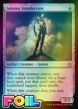 Solemn Simulacrum FDN Foundations MTG 257 FOIL RARE M/NM - Image 1
