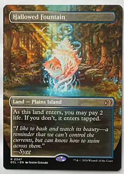 MTG Hallowed Fountain (Borderless)-Lorwyn Eclipsed NM-M - Image 1