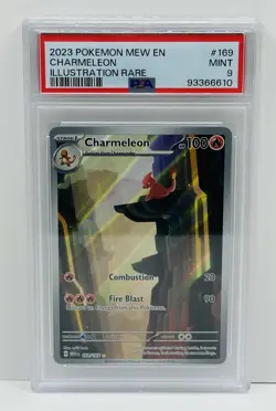 🔥2023 POKEMON MEW EN CHARMELEON #169 ILLUSTRATION RARE PSA 9 MINT!🔥 - Image 1