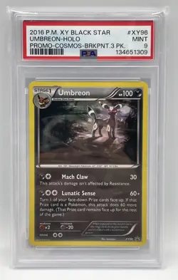 Pokemon - Umbreon XY Promo 3 Pack Blisters - Cosmos #XY96 PSA 9 NEW CERT NUMBER - Image 1