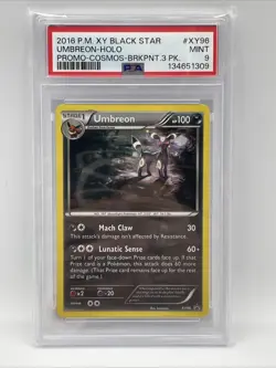 Pokemon - Umbreon XY Promo 3 Pack Blisters - Cosmos #XY96 PSA 9 NEW CERT NUMBER - Image 2