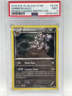 Pokemon - Umbreon XY Promo 3 Pack Blisters - Cosmos #XY96 PSA 9 NEW CERT NUMBER - Image 4