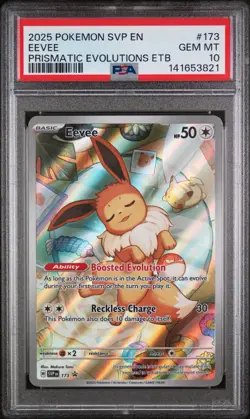 Pokemon Eevee 2025 SVP 173 ETB Black Star Promo PSA 10 Prismatic Evolutions Gem - Image 1