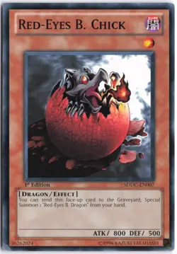 Yugioh - Red-Eyes B. Chick SDDC-EN007 1st Edition - Structure Deck: Dragons Coll - Image 1