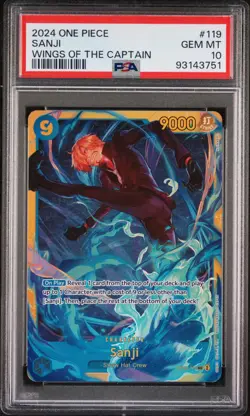 2024 ONE PIECE OP06-WINGS OF THE CAPTAIN #119 SANJI PSA 10 - Image 1