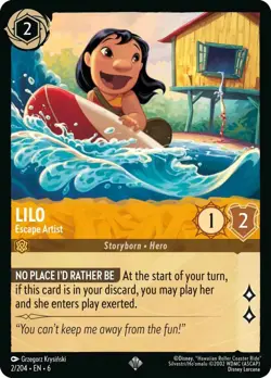 Lilo - Escape Artist 2/204 Azurite Sea Non-Foil Disney Lorcana - Image 1