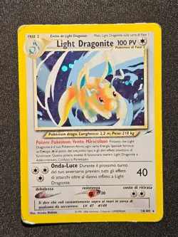 Pokemon Card Light Dragonite Holo 14/105 Neo Destiny ITA italiano played PL - Image 1