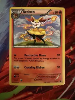 Braixen XY161 X&Y Black Star Promo Cosmos Holo Pokemon Card - Image 1