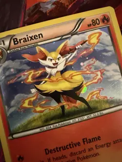 Braixen XY161 X&Y Black Star Promo Cosmos Holo Pokemon Card - Image 2