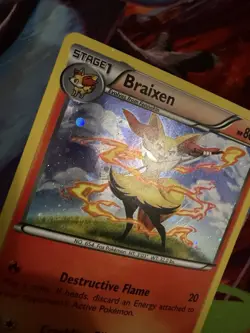 Braixen XY161 X&Y Black Star Promo Cosmos Holo Pokemon Card - Image 3