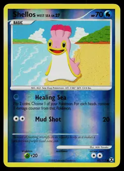 Pokemon Card - Shellos West Sea Rising Rivals 80/111 Common Reverse Holo - Image 1
