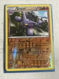 Pokemon 2012 Moderate Play Gliscor Boundaries Crossed REVERSE 81/149 Card - Image 1