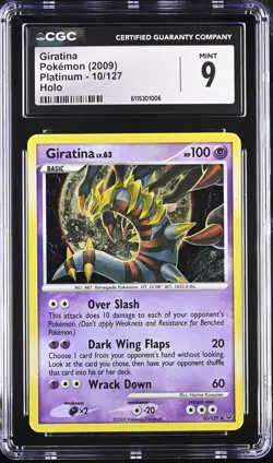 CGC 9 MINT Giratina 2009 Platinum 10/127 Holo Pokemon Card - Image 1