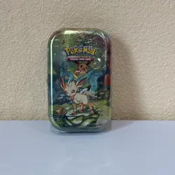Pokemon TCG: Prismatic Evolutions Leafeon Mini Tin Factory Sealed - Image 1