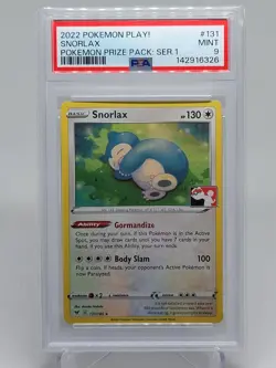 2022 Pokemon Play! TCG Snorlax 131/185 - Prize Pack Series 1 PSA 9 - Image 1