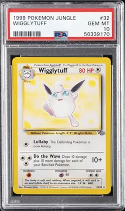 1999 POKEMON JUNGLE #32 WIGGLYTUFF PSA 10 - Image 1