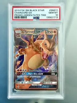Pokemon Charizard GX SM211 Hidden Fates Tins Black Star Promo - PSA 10 - Image 1