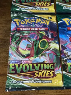 Pokemon Sword & Shield Evolving Skies Booster Pack Art Lot - Sealed - Image 4