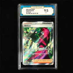 TQG 9.5 MINT+ 2025 Pokemon ENG Atticus 133/131 SR - Image 2