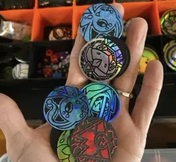 Pokemon TCG lot of Official Coins Jumbo and Standard Also Pins And Dice LG Lot - Image 5