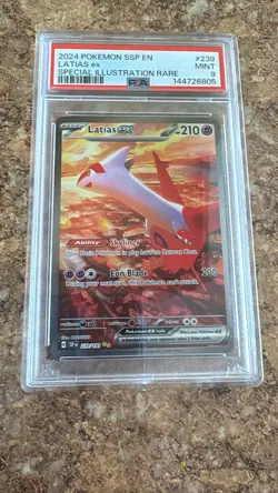 Pokemon Latias Ex 239/191 Sv08: Surging Sparks Special Illustration Rare PSA 9 - Image 1