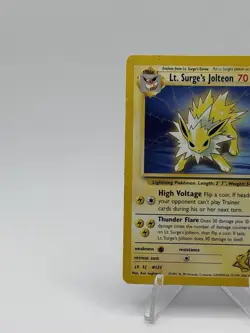 1995 Pokemon Lt. Surge's Jolteon Gym Challenge Rare TCG #28/132 - Image 3