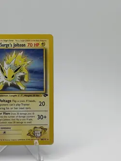 1995 Pokemon Lt. Surge's Jolteon Gym Challenge Rare TCG #28/132 - Image 4
