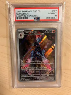 Pokemon 2024 SSP Ceruledge Illustration Rare PSA 10 #197 English - Image 1