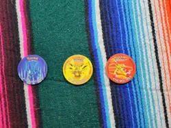 Vintage Pokemon Tazo Articuno Zapdos Moltres 2000 Nintendo Lays Cheetos Pogs - Image 1