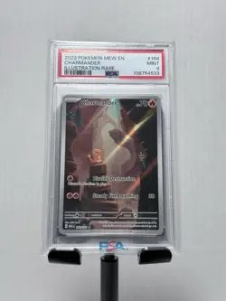 2023 POKEMON MEW EN-151 ILLUSTRATION RARE #168 CHARMANDER PSA 9 - Image 1