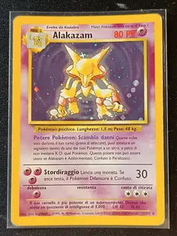 Pokemon Alakazam #1/102 Base Set 1 Rare Holo - ITA - Vintage Cards - Image 1