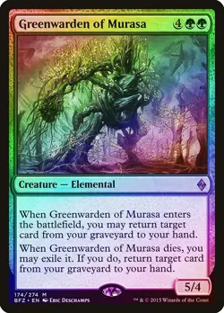 Greenwarden of Murasa FOIL Battle for Zendikar HEAVILY PLD CARD ABUGames - Image 1