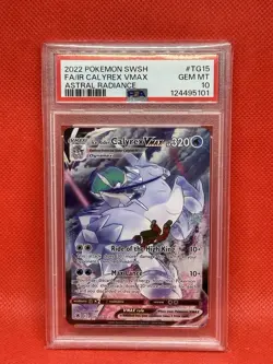 POKEMON CARD ASTRAL RADIANCE #TG15 FULL ART/ICE RIDER CALYREX VMAX PSA 10 2022 - Image 1