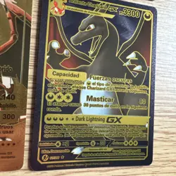 Pokemon Foil Fan Art Cards Charizard Dragon De Fuego Spanish Version Bundle x 4 - Image 3