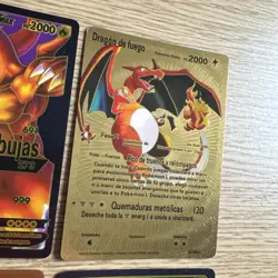 Pokemon Foil Fan Art Cards Charizard Dragon De Fuego Spanish Version Bundle x 4 - Image 5