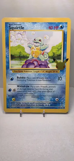 Squirtle 63/102 Celebrations 25th Anniversary JUMBO / OVERSIZE Pokemon Card - Image 1